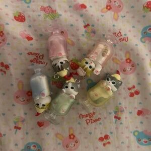 mofusand soda cat pudding pendant keychain japanese trinkets collectible kawaii